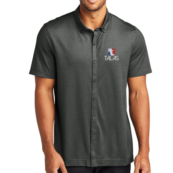 Texas ALAS Embroidered - Stretch Pique Full Button Polo Thumbnail