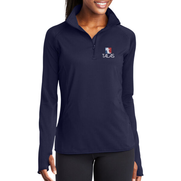 Texas ALAS Embroidered - Ladies Sport Wick ® Stretch 1/4 Zip Pullover Thumbnail