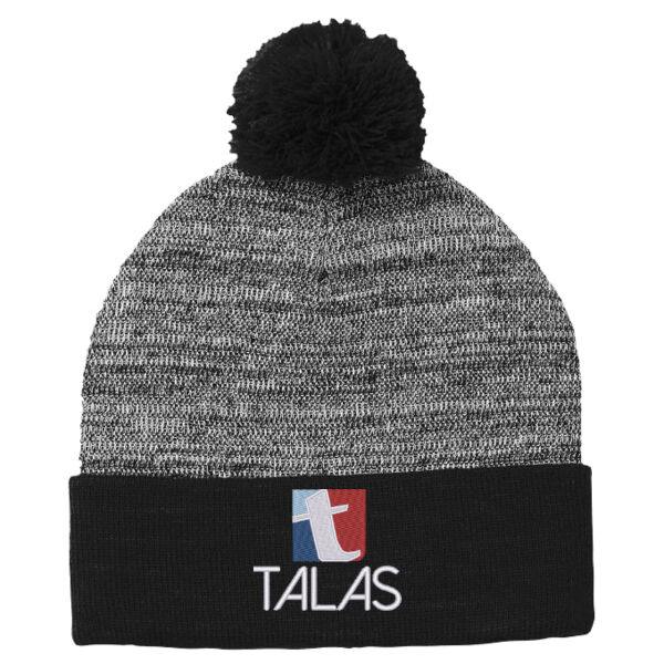 Texas ALAS Embroidered - Heather Pom Pom Beanie Thumbnail