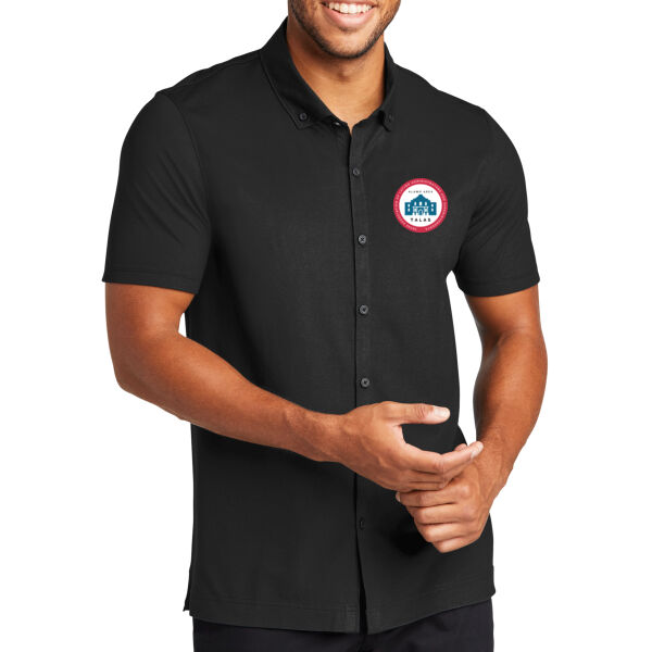 Alamo Texas ALAS Printed - Stretch Pique Full Button Polo Thumbnail