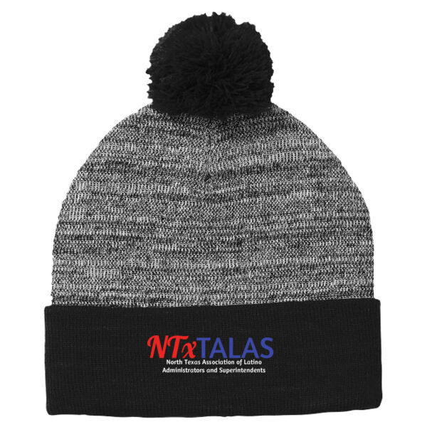 NTX ALAS Printed - Heather Pom Pom Beanie Thumbnail